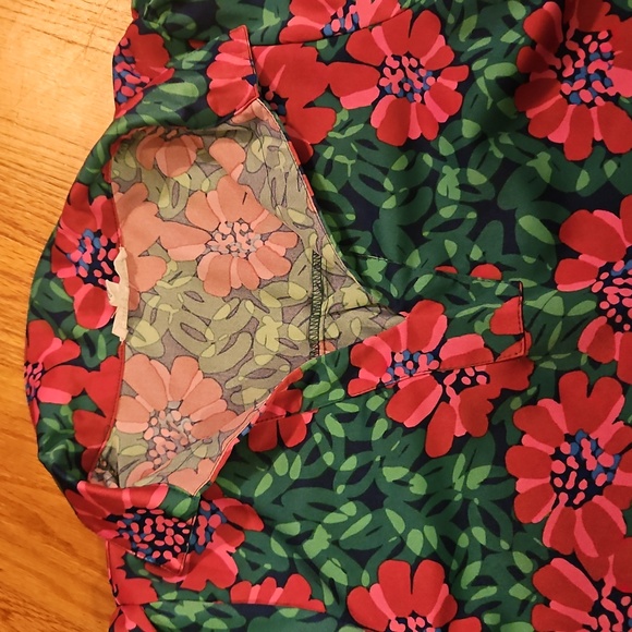 Floral Green and Pink Dress - Picture 3 of 5